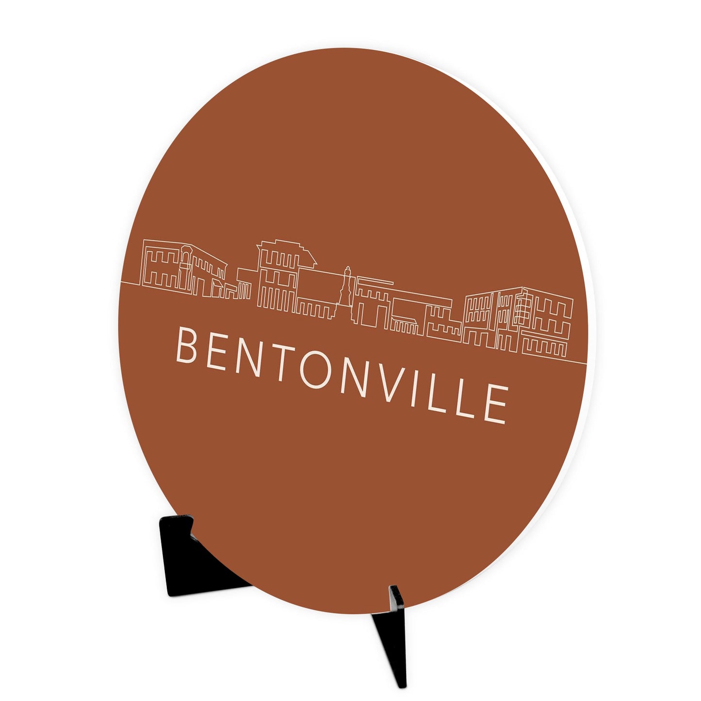 Modern Minimalist Arkansas Bentonville Skyline | Wood Sign | Eaches | Min 1