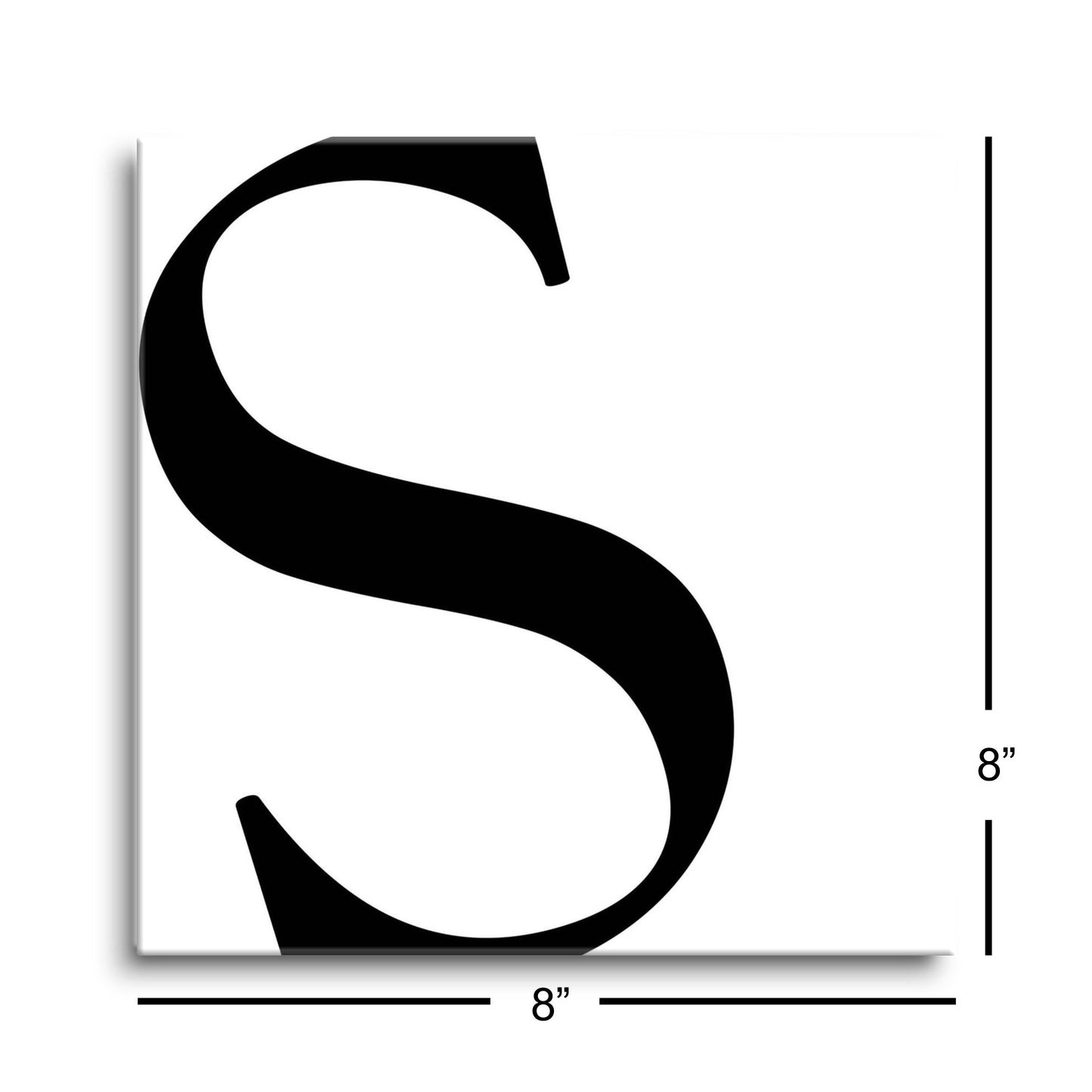 Minimal Monogram S | Hi-Def Glass Art | Eaches | Min 2