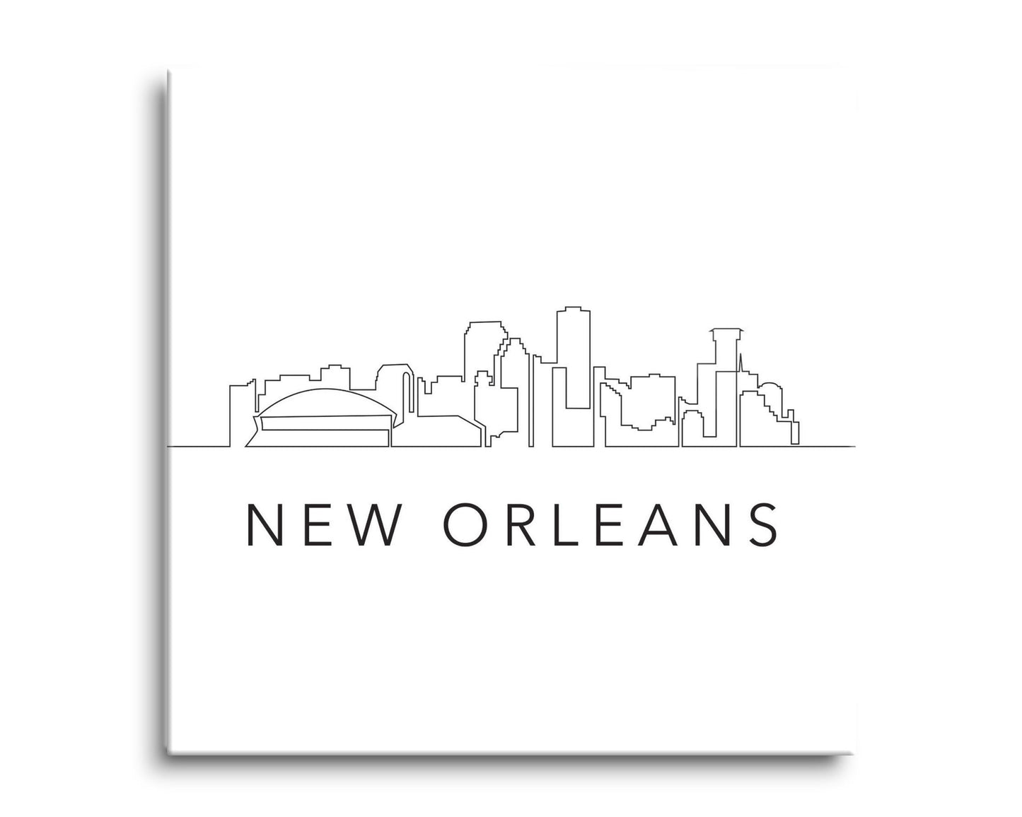 Modern Louisiana New Orleans City Line Drawing | Hi-Def Glass Art | Eaches | Min 2
