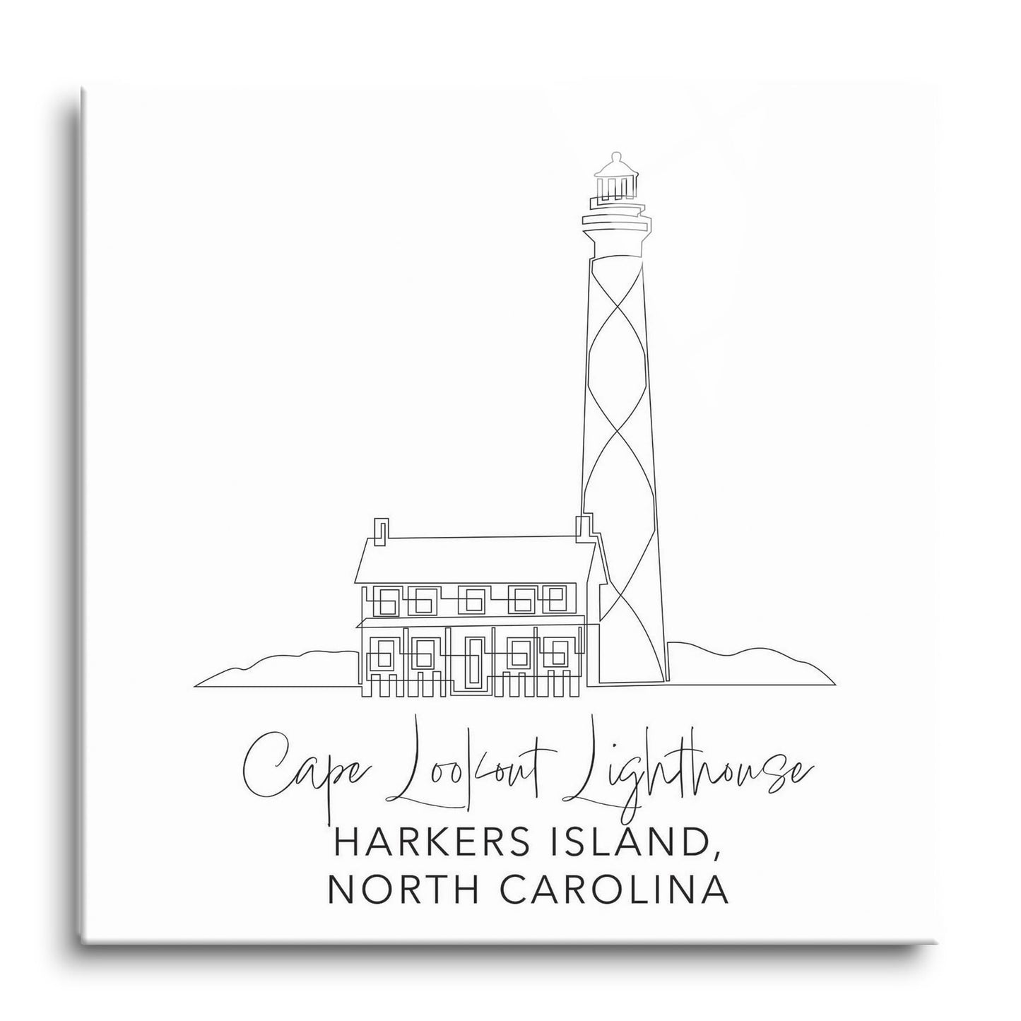 Cape Lookout Lighthouse | Hi-Def Glass Art | Eaches | Min 1