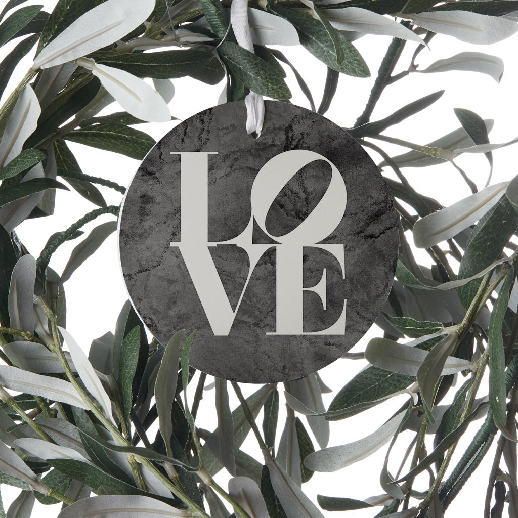 Minimalistic B&W Pennsylvania Love Dark| Wood Ornament | Eaches | Min 6