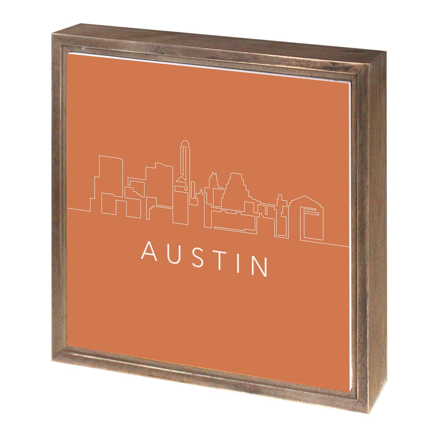 Modern Minimalist Texas Austin Skyline| Wood Sign | Eaches | Min 1