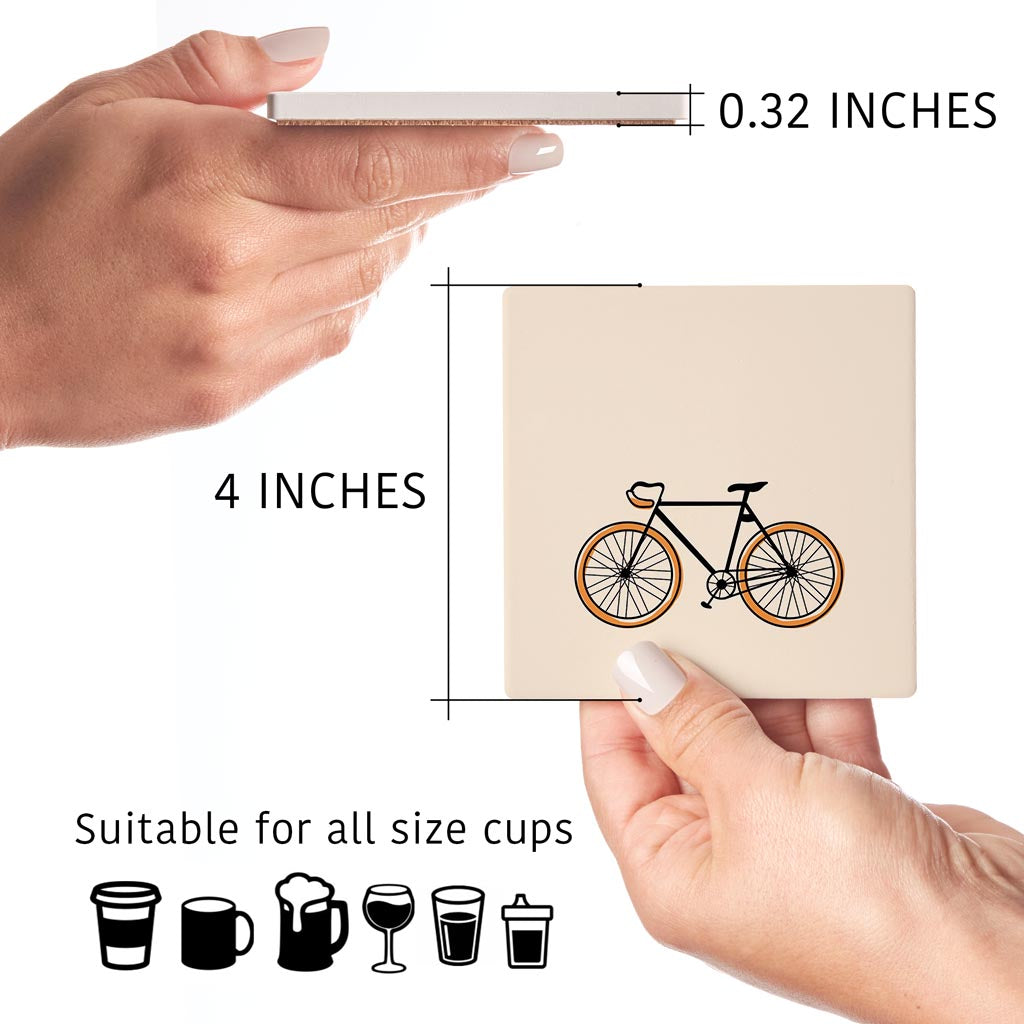Vintage Bike With Pattern| Absorbent Coasters | Set of 4 | Min 2