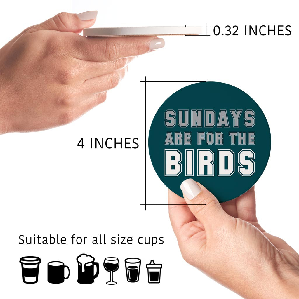 Modern Minimalist Pennsylvania Bird Sundays | Absorbent Coasters | Set of 4 | Min 2