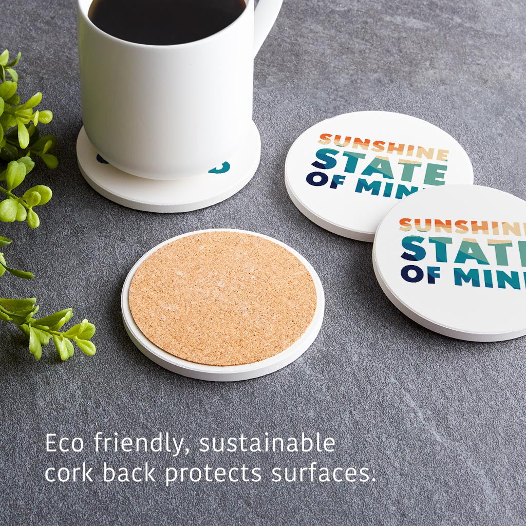 Sunshine State Of Mind| Absorbent Coasters | Set of 4 | Min 2