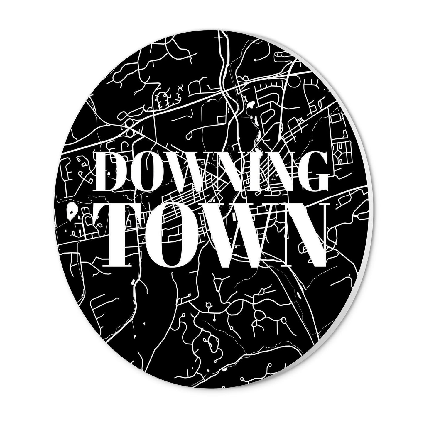Minimalistic B&W Pennsylvania Downingtown Map | Wood Sign | Eaches | Min 1