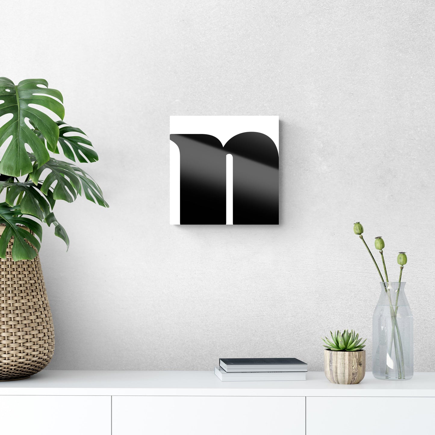 Fun Chunky Monogram N | Hi-Def Glass Art | Eaches | Min 1
