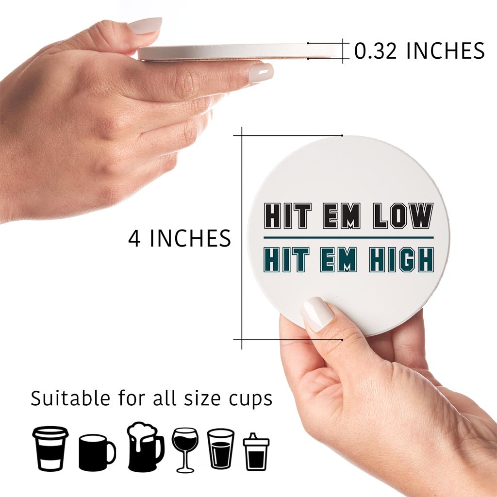 Modern Minimalist Pennsylvania Hit Em High | Absorbent Coasters | Set of 4 | Min 2