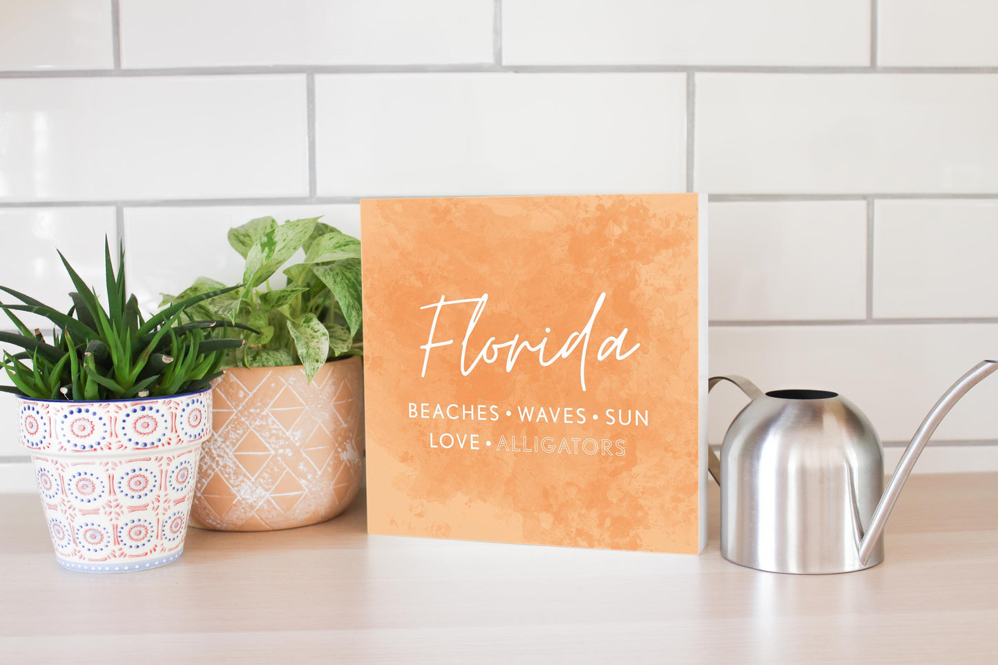 Florida Meaning Orange | Wood Block | Eaches | Min 2