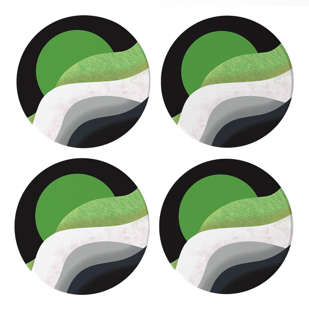 Aromantic Pride Moon Waves| Absorbent Coasters | Set of 4 | Min 2