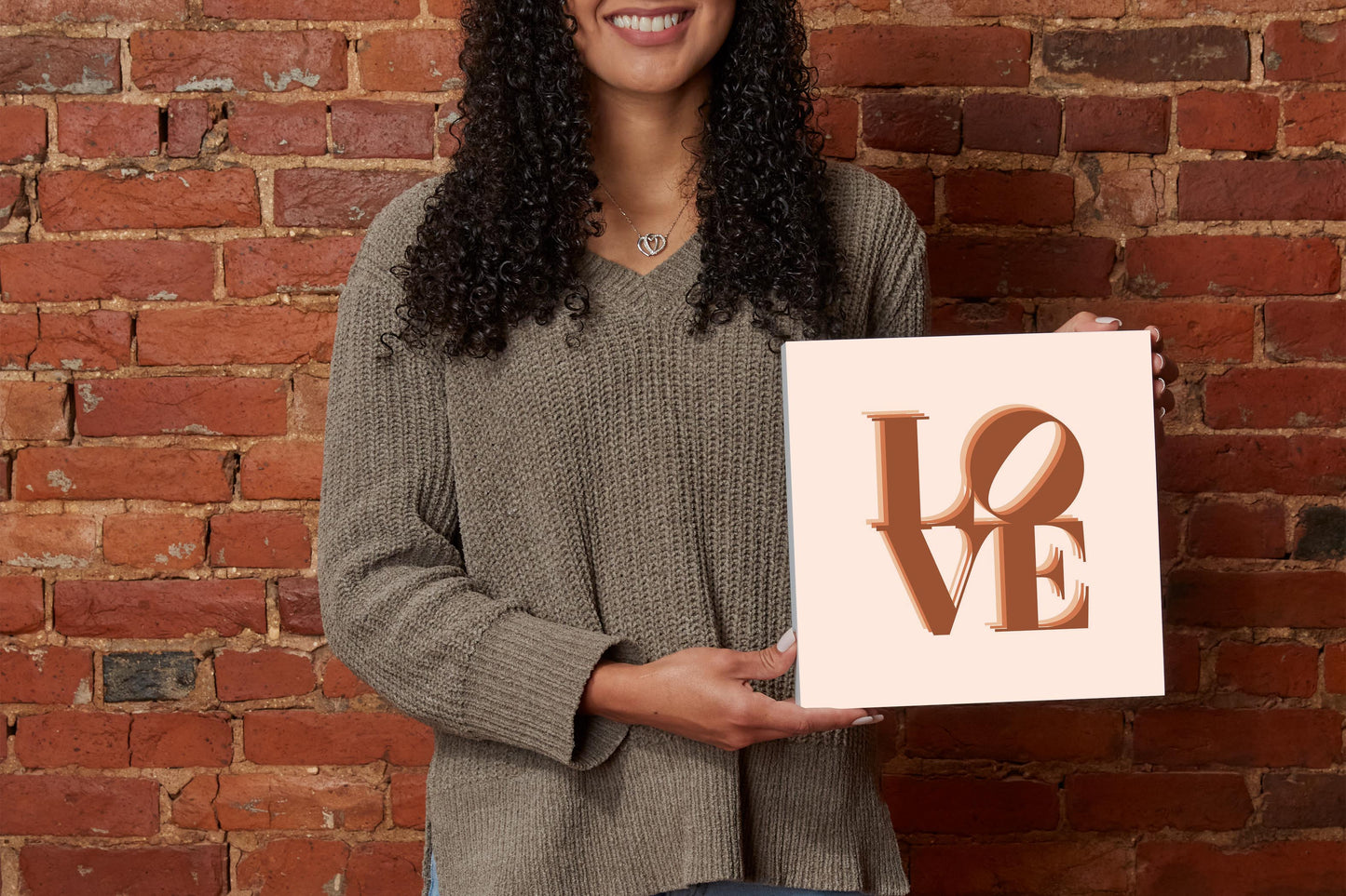 Modern Minimalist Pennsylvania Love Light | Wood Block | Eaches | Min 2