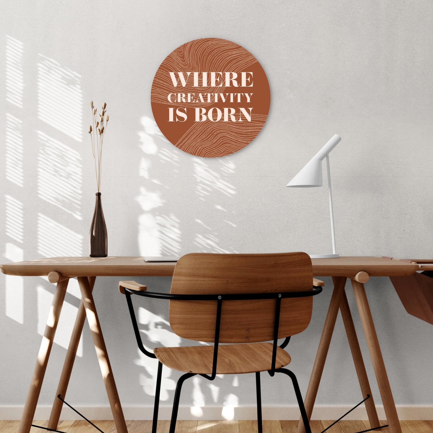 Modern Minimalist New York Creativity Is Born | Wood Sign | Eaches | Min 1