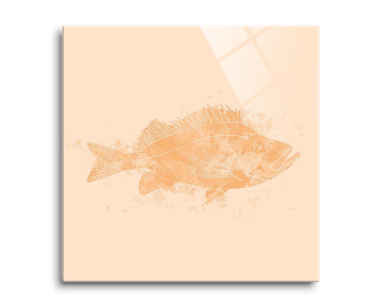 Louisiana Colorful Water Color Red Fish | Hi-Def Glass Art | Eaches | Min 2