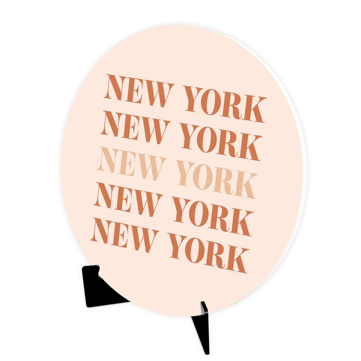 Modern Minimalist New York Repeated Light | Wood Sign | Eaches | Min 1