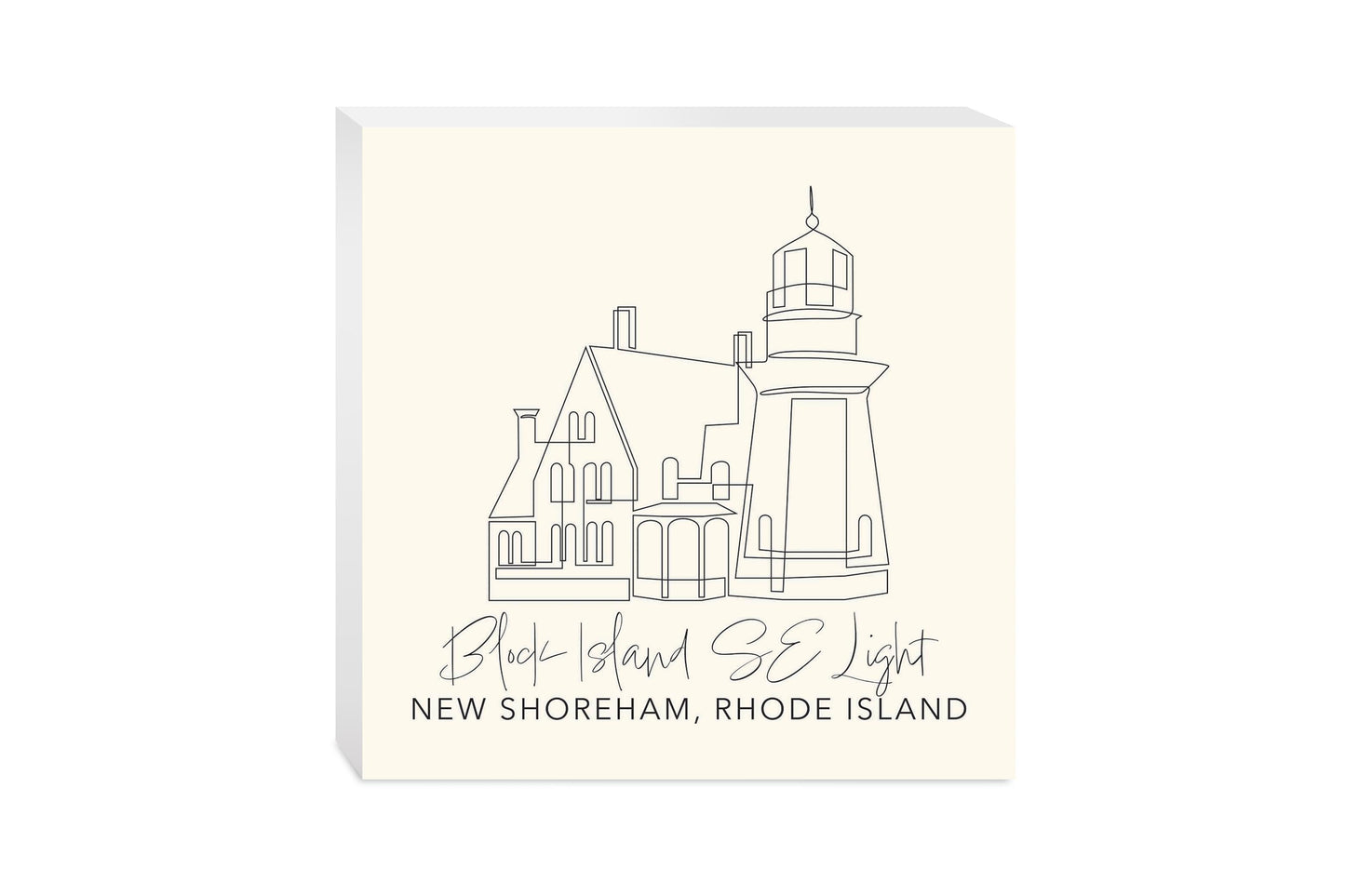 Cream Block Island Se Light | Wood Block | Eaches | Min 2