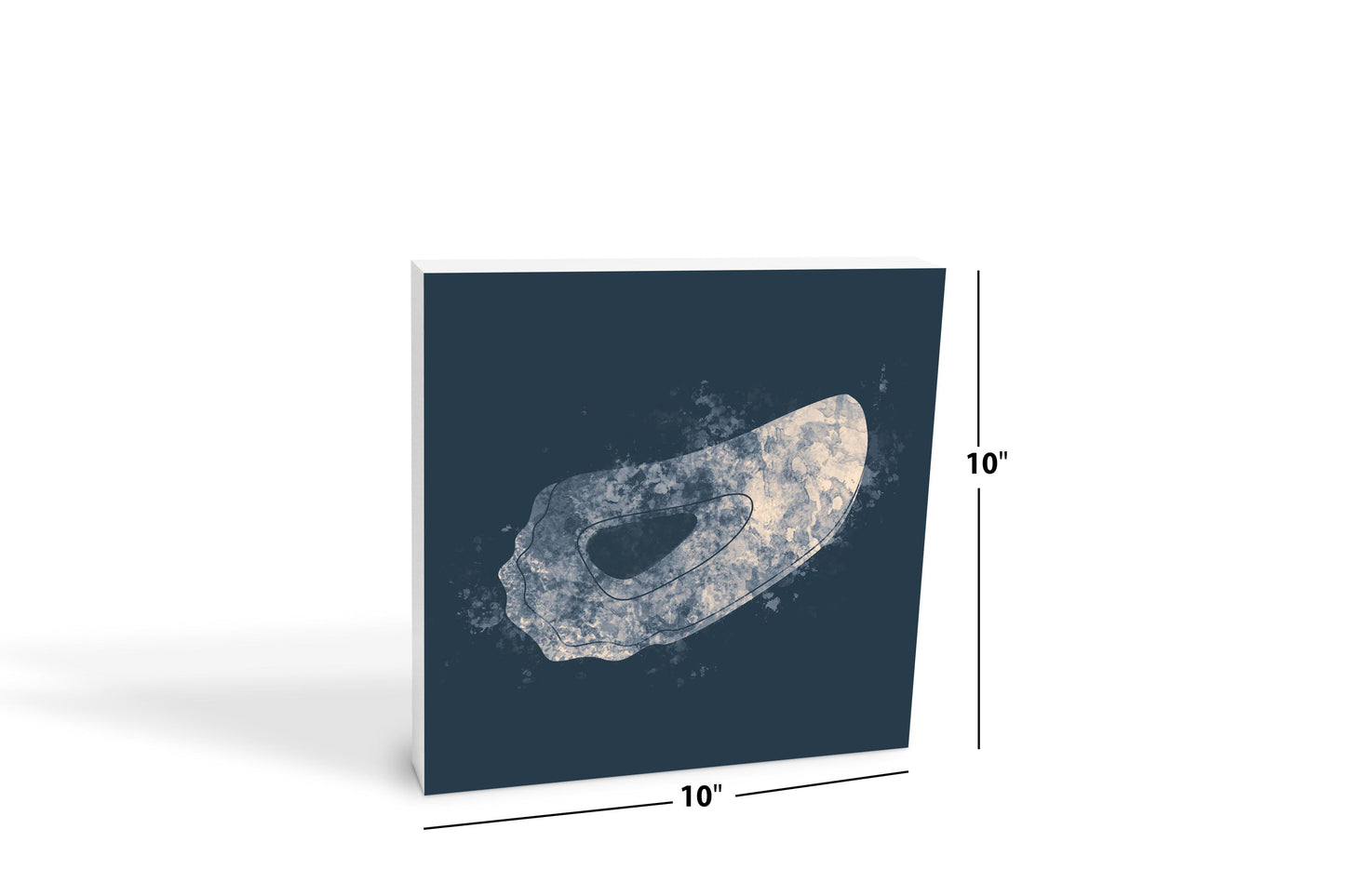 Louisiana Colorful Water Color Oyster | Wood Block | Eaches | Min 2