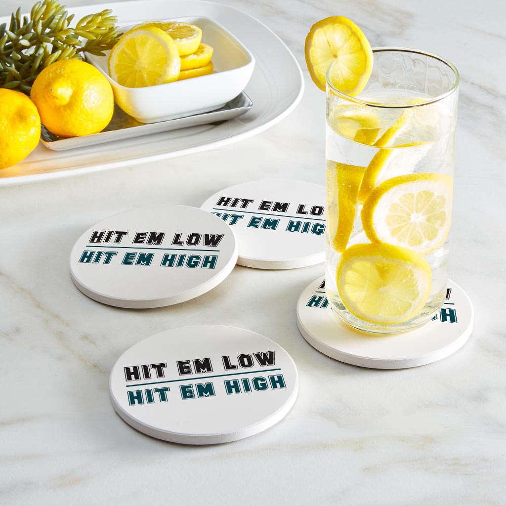 Modern Minimalist Pennsylvania Hit Em High | Absorbent Coasters | Set of 4 | Min 2