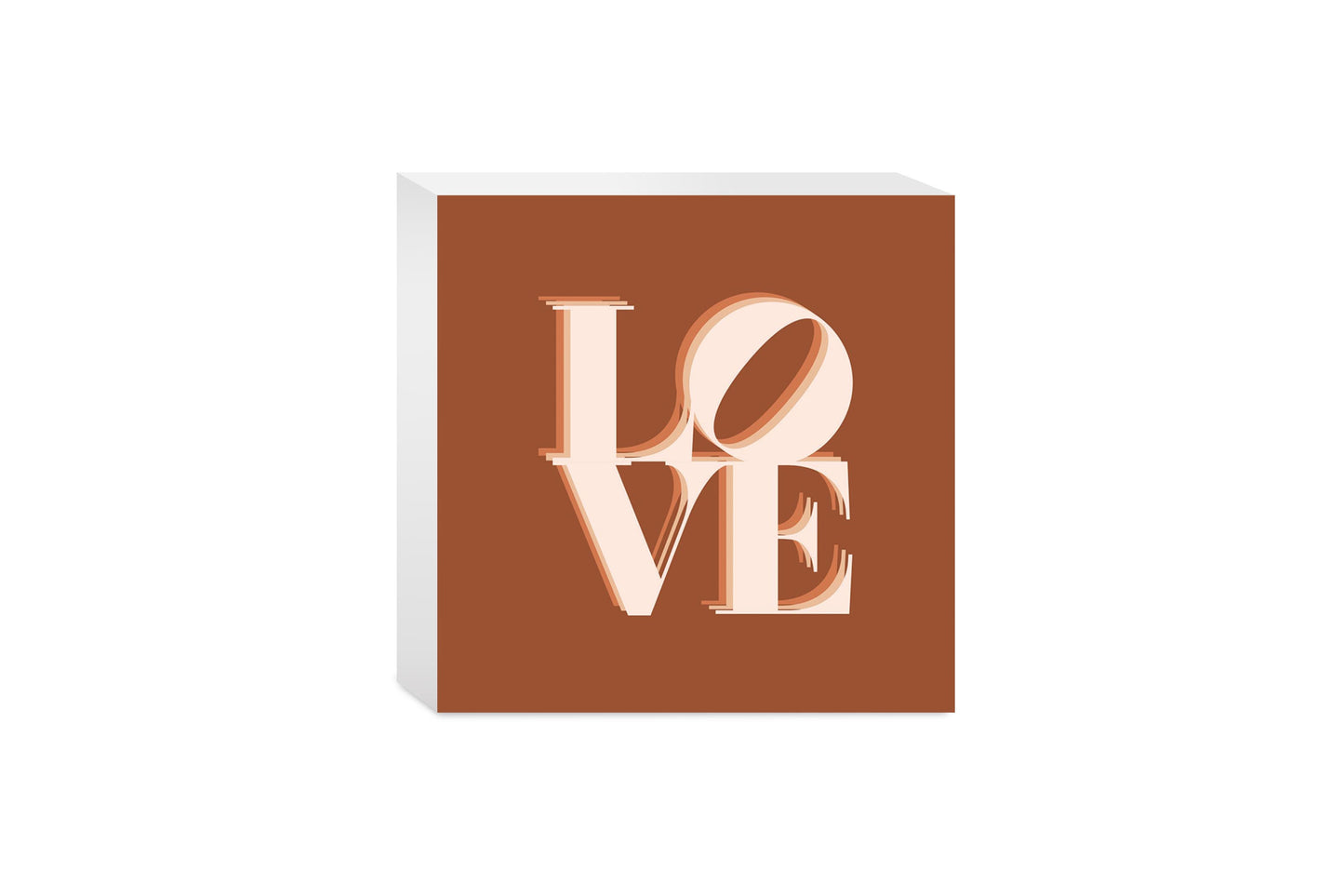 Modern Minimalist Pennsylvania Love Dark | Wood Block | Eaches | Min 4