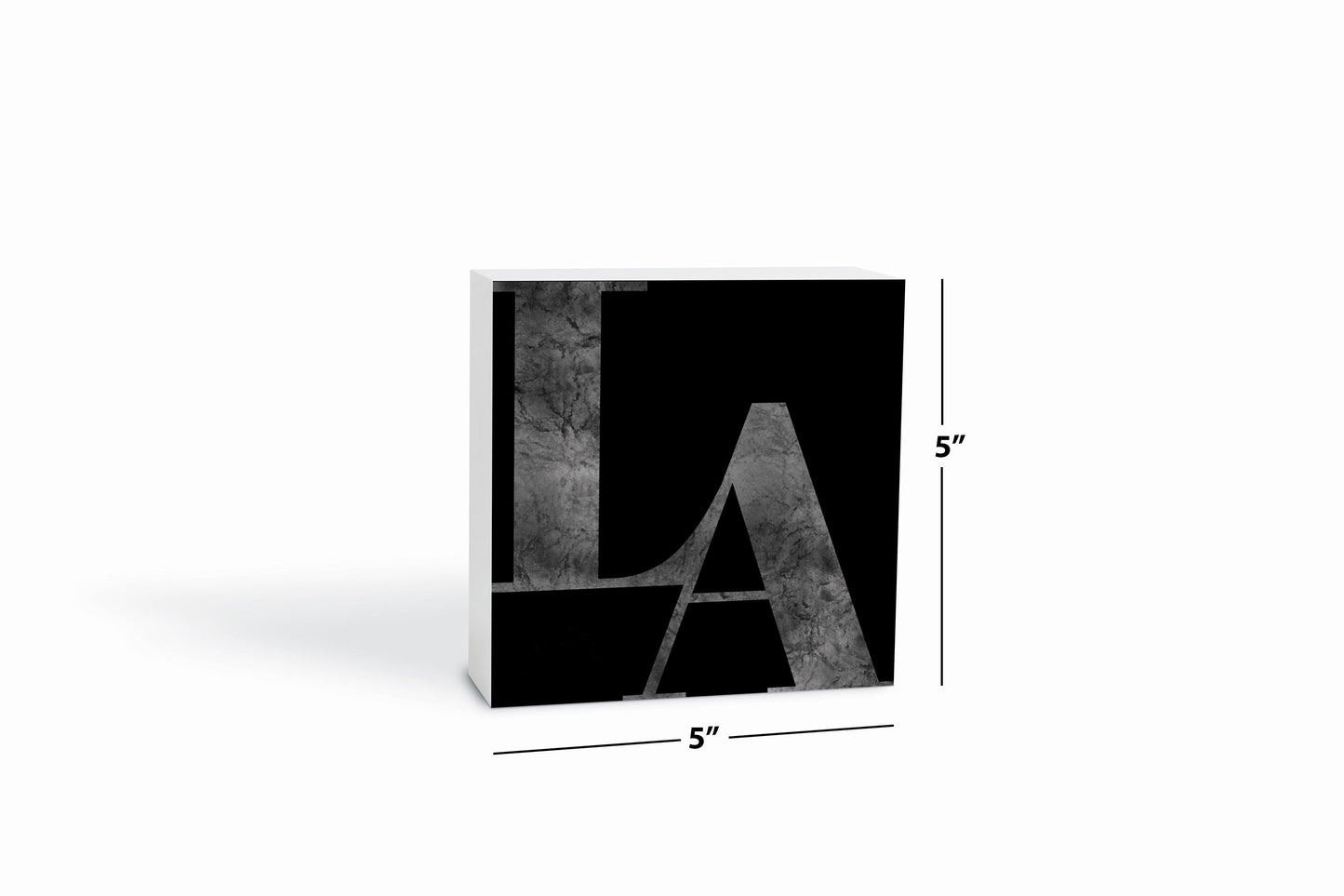 Modern Black Louisiana Initials | Wood Block | Eaches | Min 4