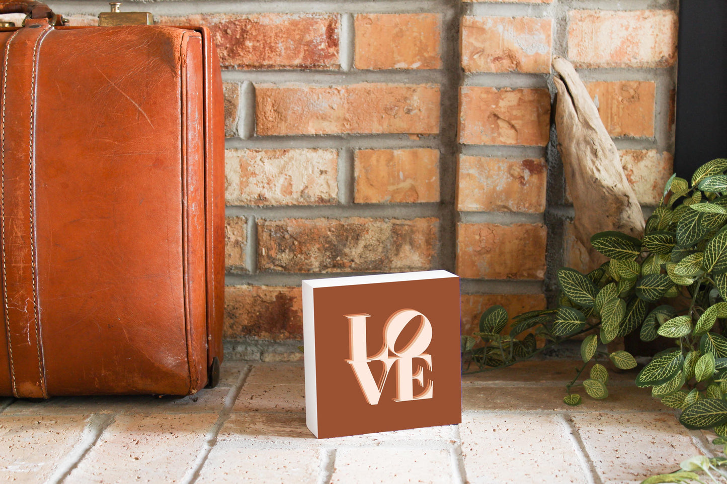 Modern Minimalist Pennsylvania Love Dark | Wood Block | Eaches | Min 4