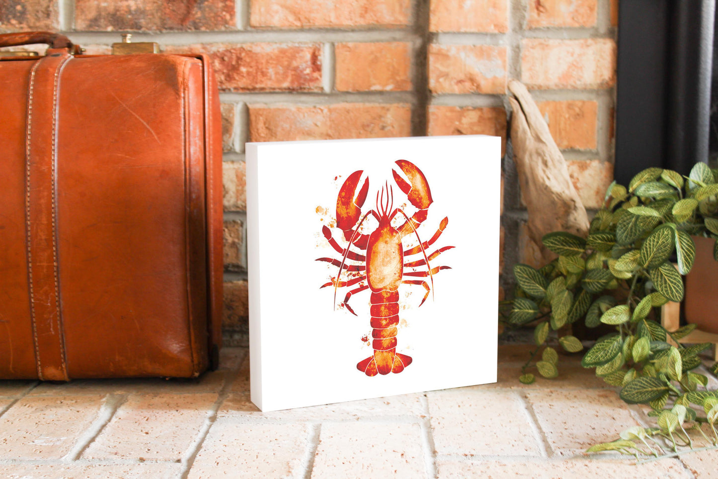 East Coast Water Color Lobster | Wood Block | Eaches | Min 2