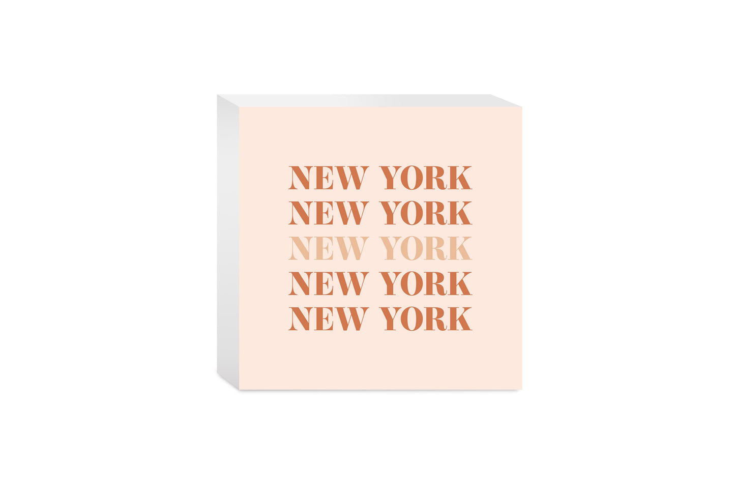 Modern Minimalist New York Repeated Light | Wood Block | Eaches | Min 4
