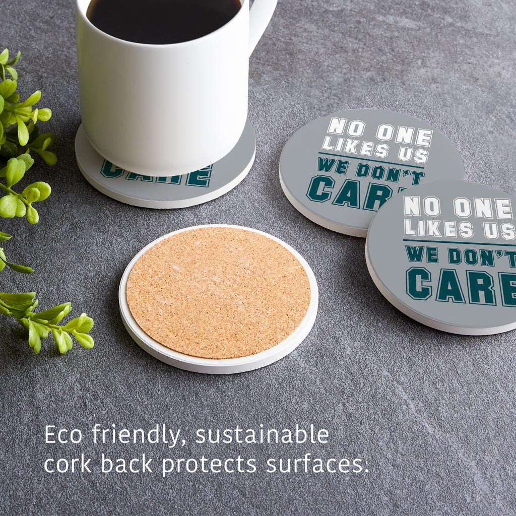 Modern Minimalist Pennsylvania We Dont Care | Absorbent Coasters | Set of 4 | Min 2