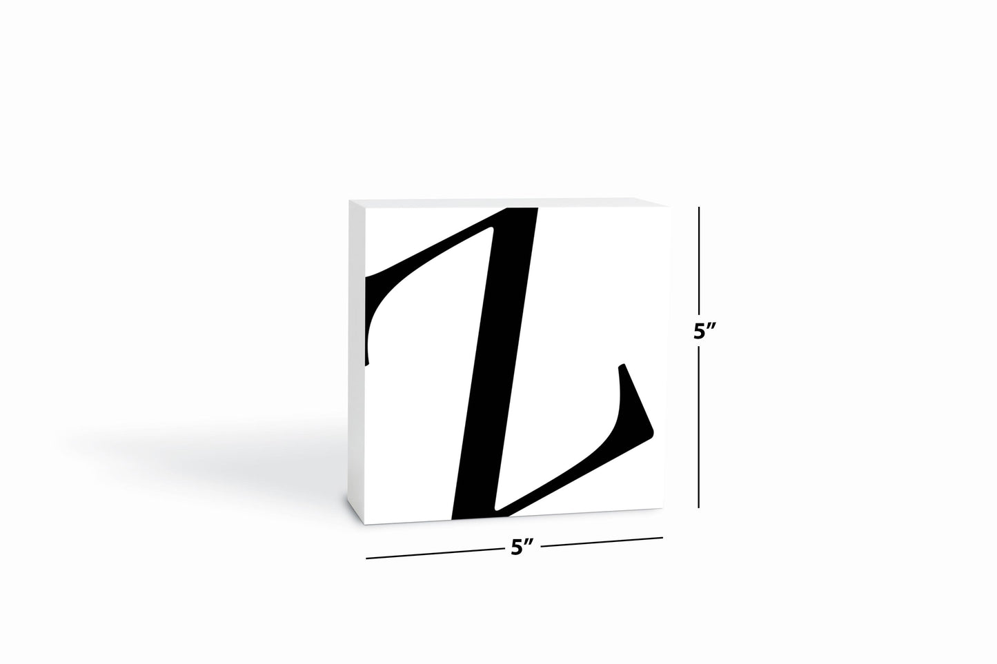 Minimal Monogram Z | Wood Block | Eaches | Min 4