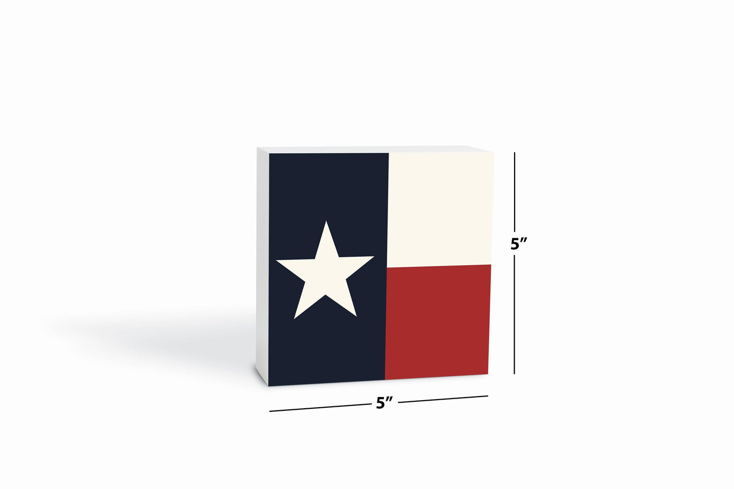 Modern Minimalist Texas Colors Flag | Wood Block | Eaches | Min 4