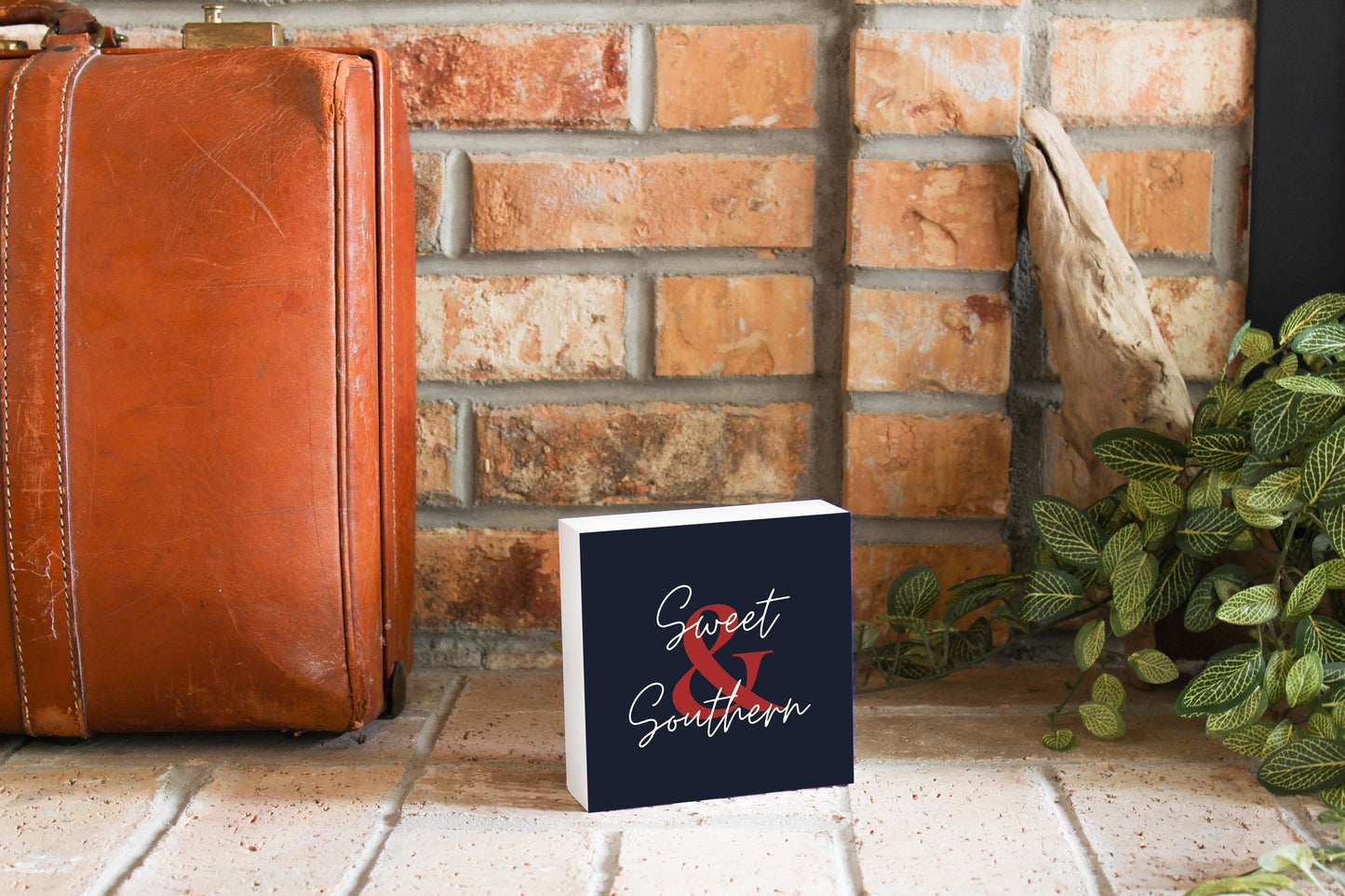 Modern Minimalist Texas Colors Sweet Southern | Wood Block | Eaches | Min 4