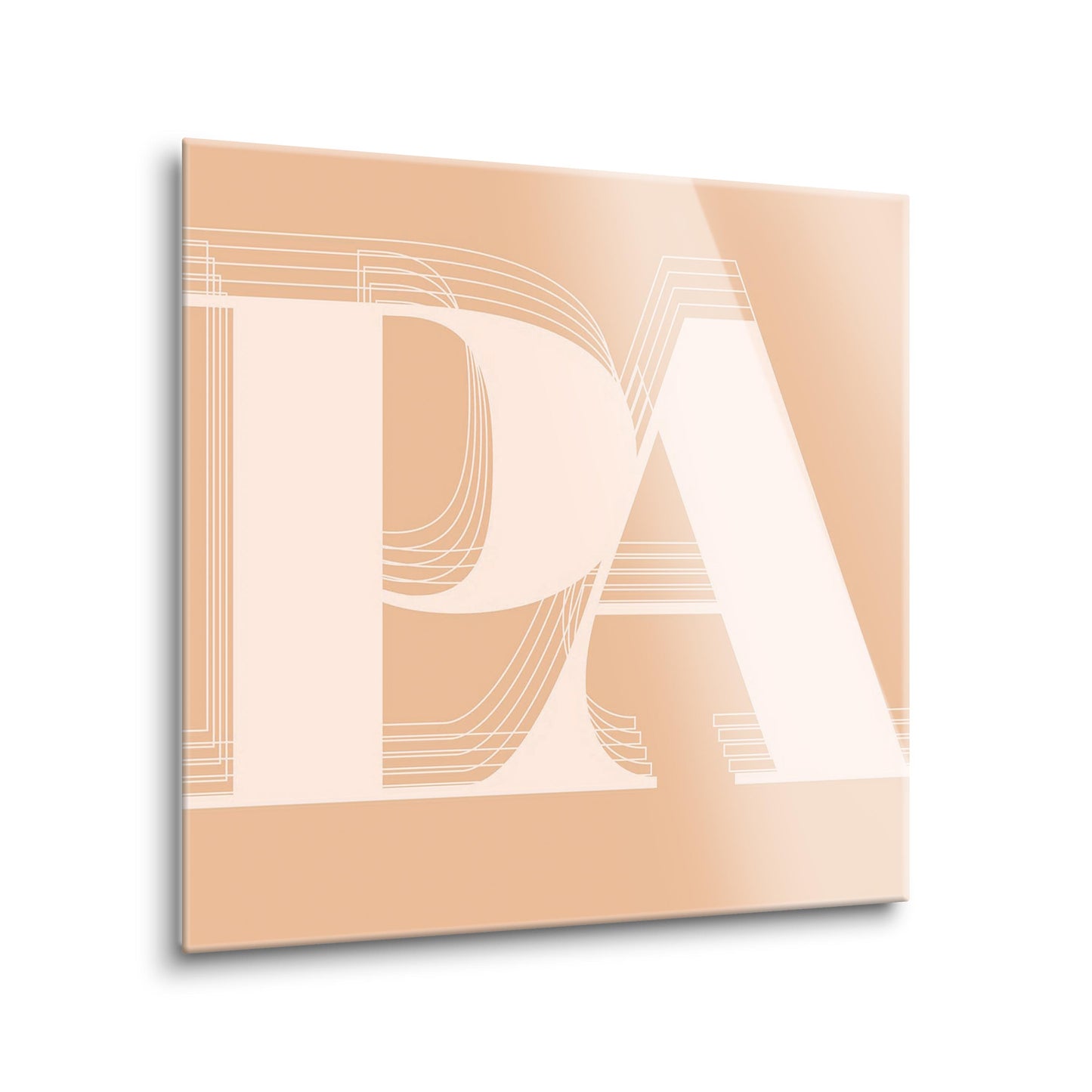 Modern Minimalist Pennsylvania Pa Initials Light | Hi-Def Glass Art | Eaches | Min 2