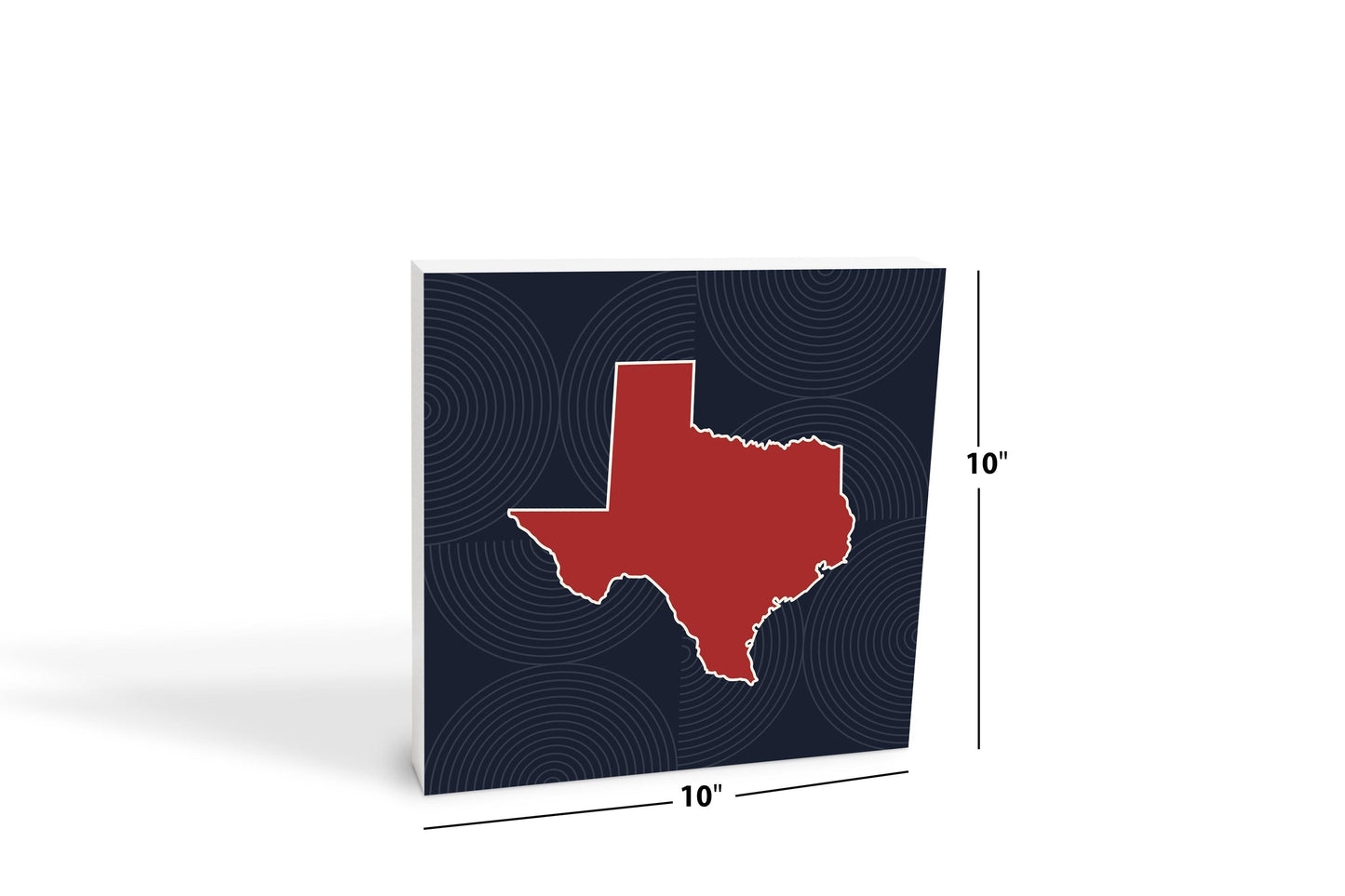 Modern Minimalist Texas Colors Shape | Wood Block | Eaches | Min 2
