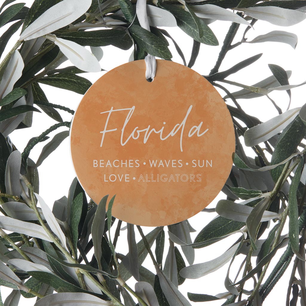 Florida Meaning Orange | Wood Ornament | Eaches | Min 6