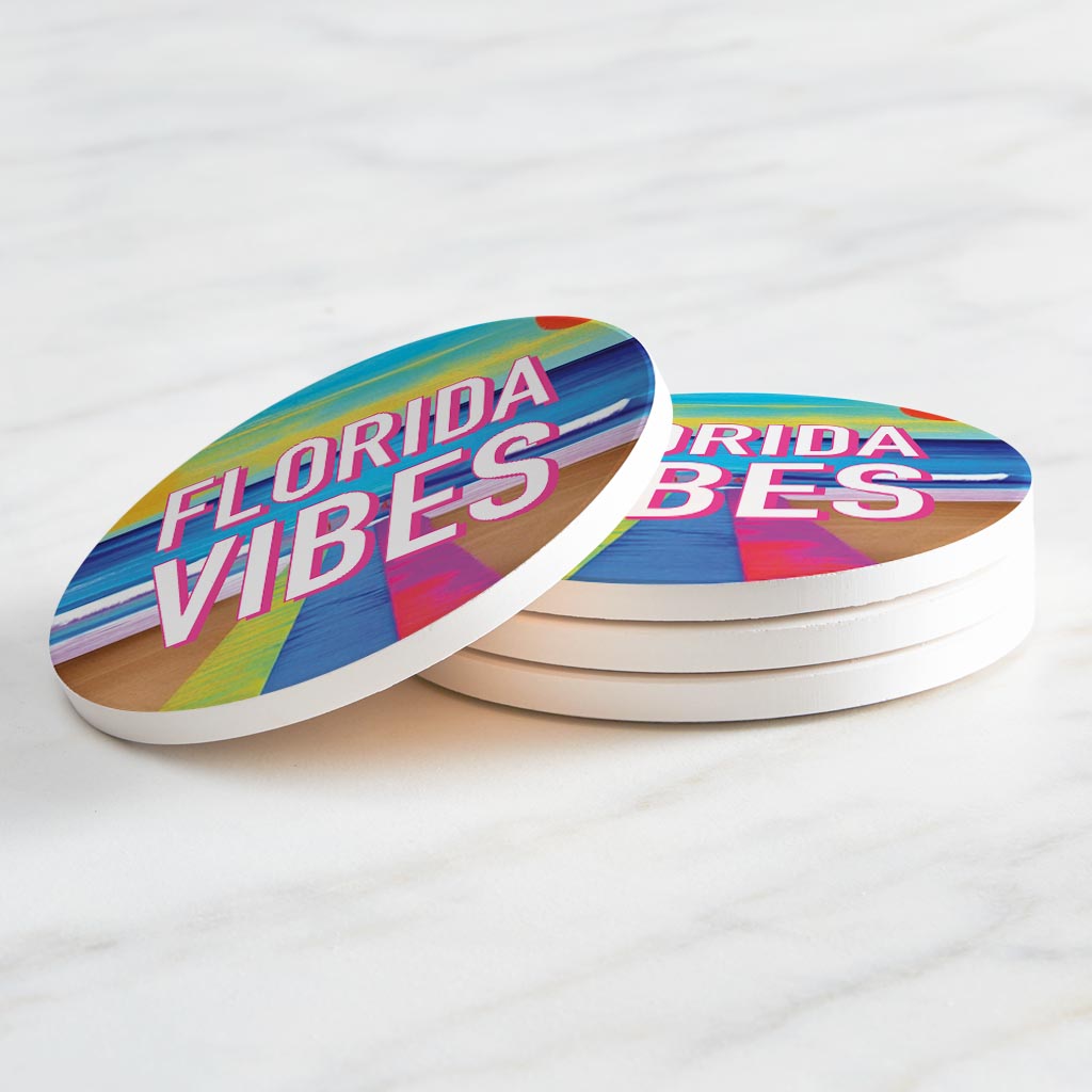 Florida Vibes | Absorbent Coasters | Set of 4 | Min 2