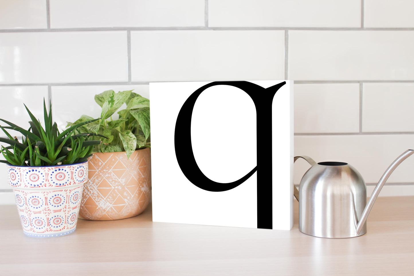 Minimal Monogram Q | Wood Block | Eaches | Min 2