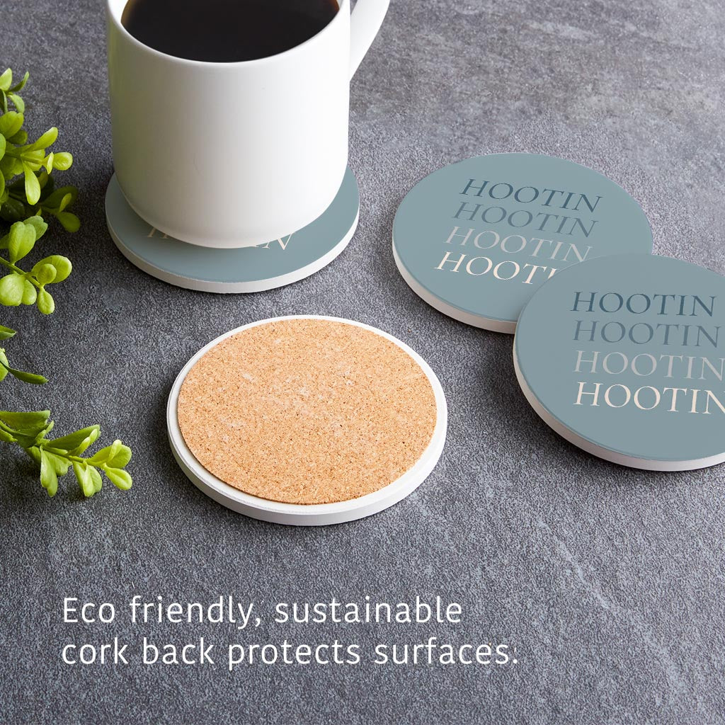 Modern Minimalist Arkansas Hootin | Absorbent Coasters | Set of 4 | Min 2