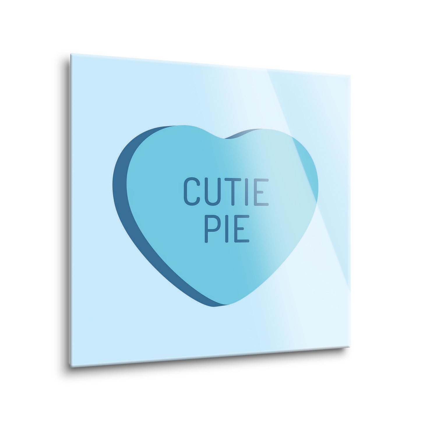 Message Hearts Cutie Pie| Hi-Def Glass Art | Eaches | Min 2