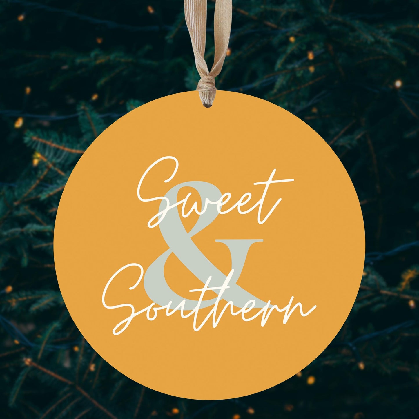 Modern Minimalist Oklahoma Sweet Southern | Wood Ornament | Eaches | Min 1