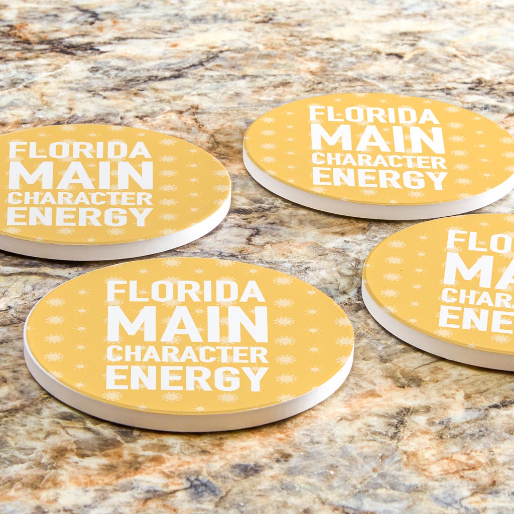 Florida Main Character Energy| Absorbent Coasters | Set of 4 | Min 2