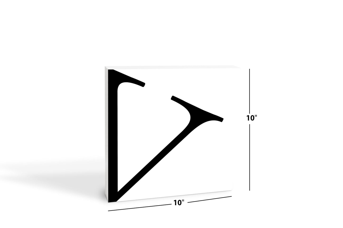 Minimal Monogram V | Wood Block | Eaches | Min 2