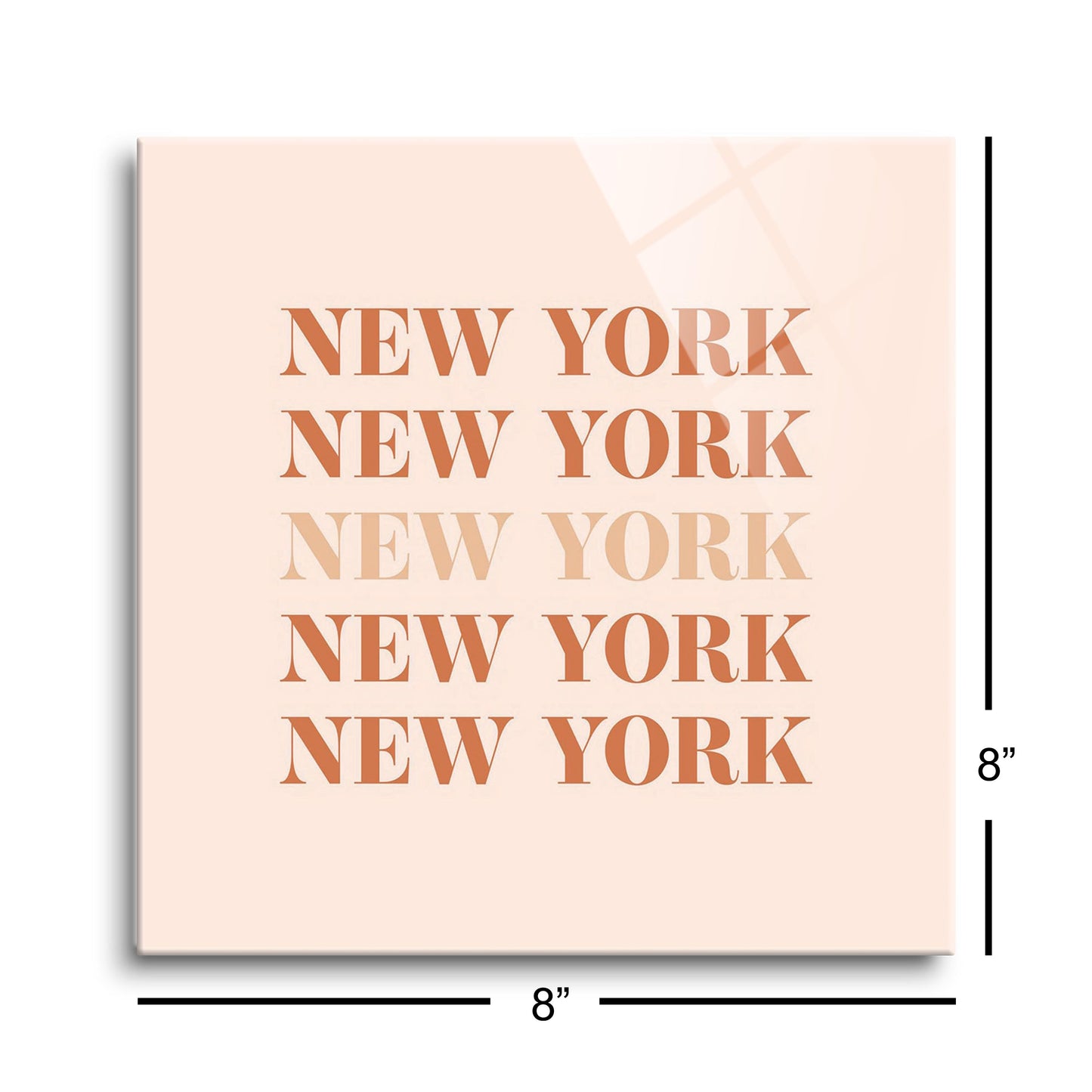 Modern Minimalist New York Repeated Light | Hi-Def Glass Art | Eaches | Min 2