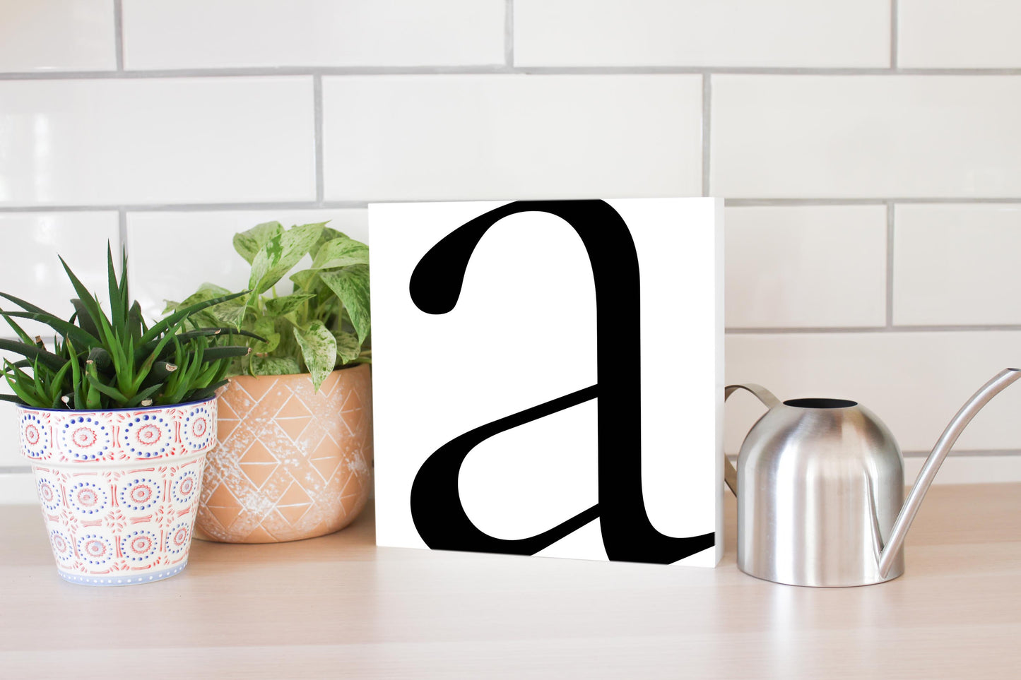 Minimal Monogram A | Wood Block | Eaches | Min 2