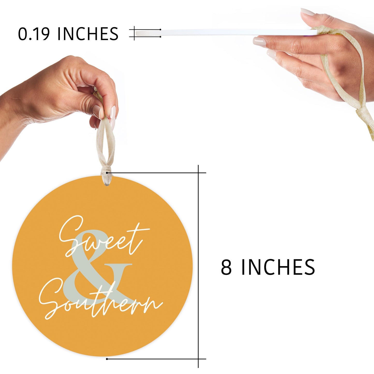 Modern Minimalist Oklahoma Sweet Southern | Wood Ornament | Eaches | Min 1