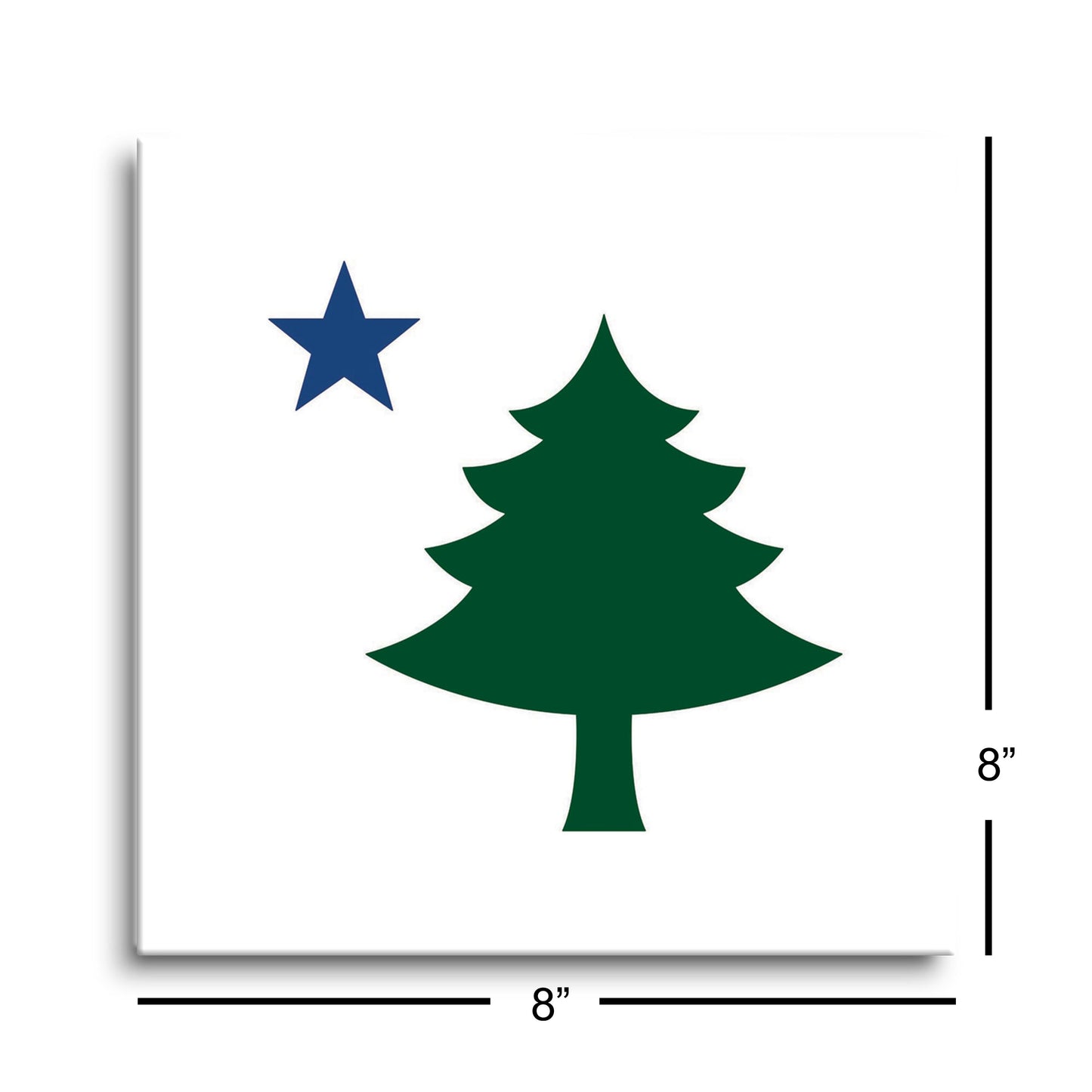 New England Star And Tree | Hi-Def Glass Art | Eaches | Min 2