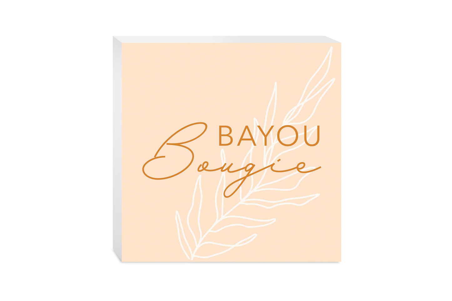 Modern Minimalist Louisiana Bayou Bougie | Wood Block | Eaches | Min 2
