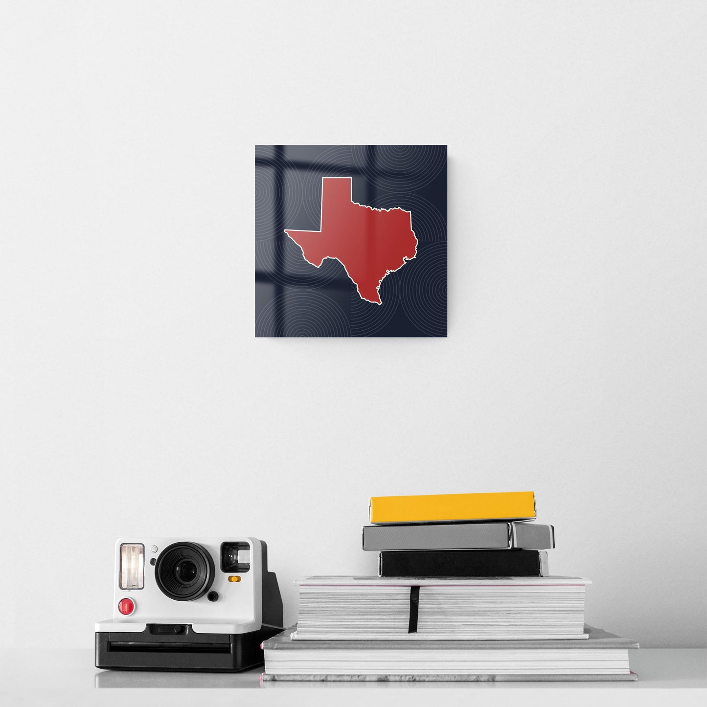 Modern Minimalist Texas Colors Shape | Hi-Def Glass Art | Eaches | Min 2