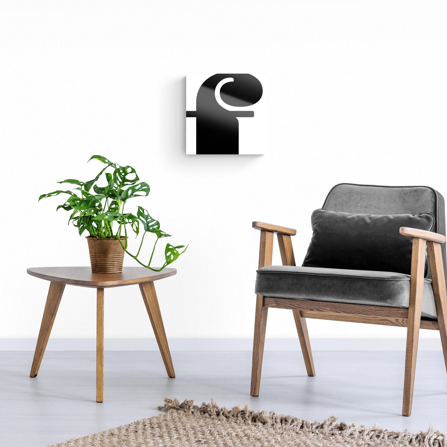 Fun Chunky Monogram F | Hi-Def Glass Art | Eaches | Min 1