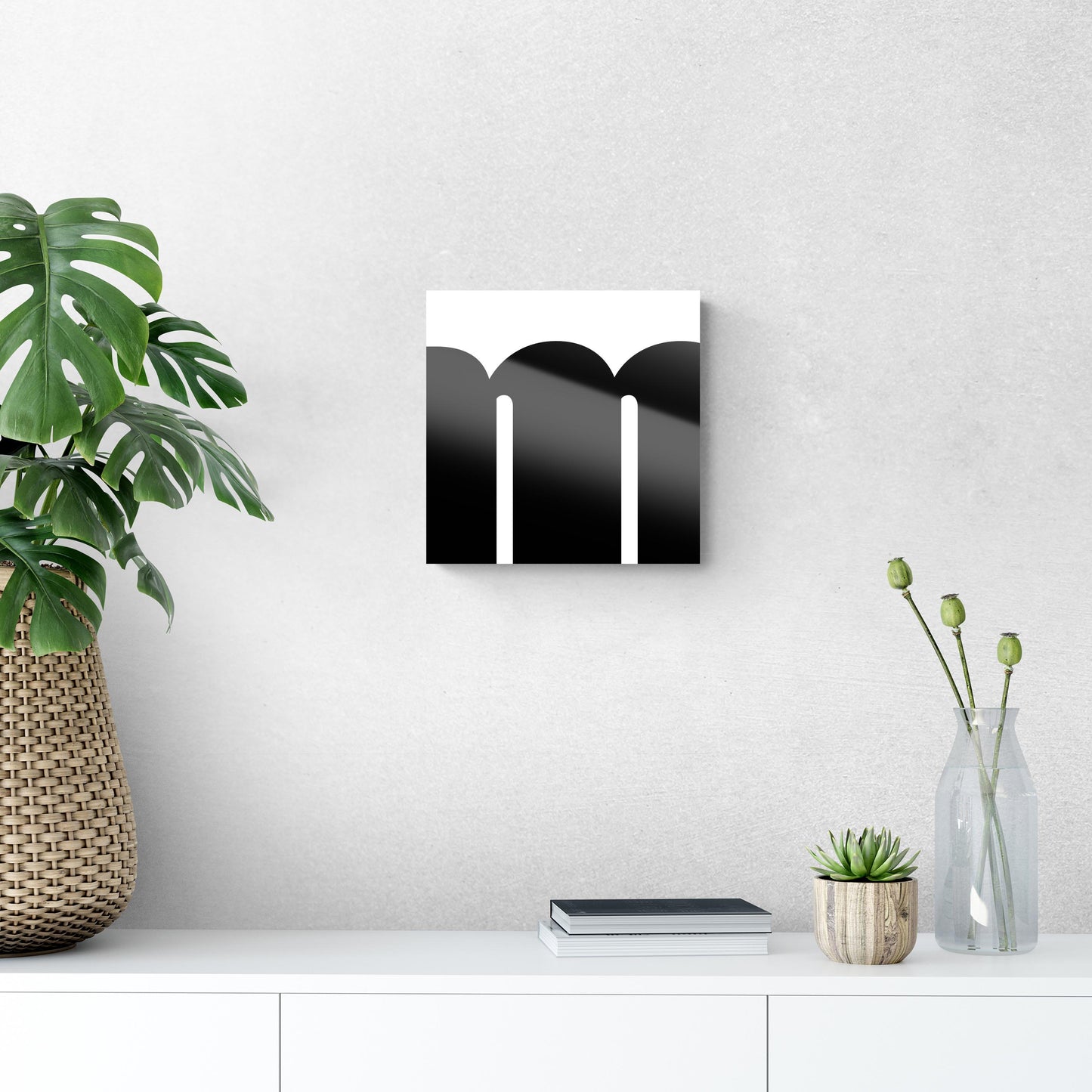 Fun Chunky Monogram M | Hi-Def Glass Art | Eaches | Min 1