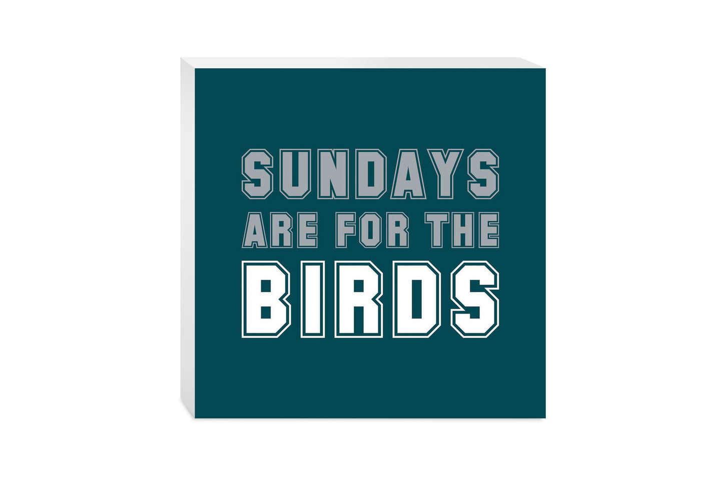Modern Minimalist Pennsylvania Bird Sundays | Wood Block | Eaches | Min 2