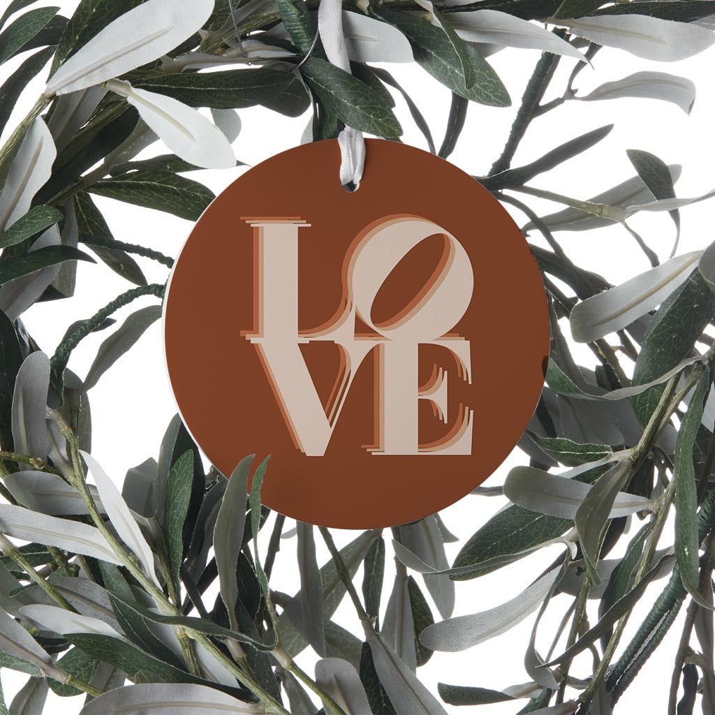 Modern Minimalist Pennsylvania Love Dark| Wood Ornament | Eaches | Min 6